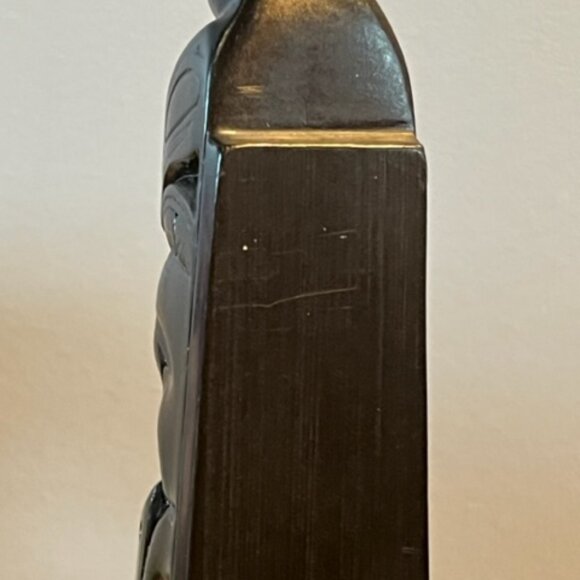 Totem Pole Carving Black Argillite ** READ** - Picture 8 of 10
